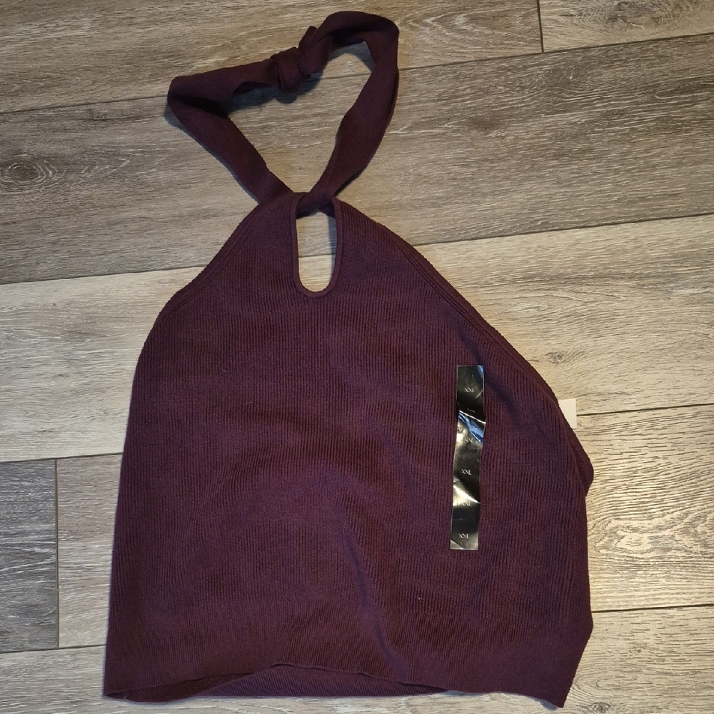 Banana Republic Deep Purple Halter Tank Top